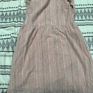Striped Pink and Gray Dress